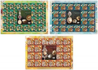 Mint Stamp Sheet Pearls Malaysia 2015