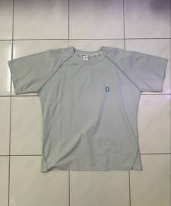 Teal Blue Oversized Tee Minimal Korean Style