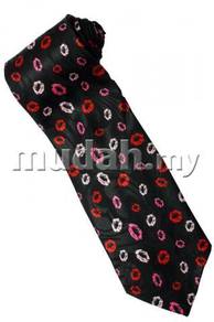 Valentine Love Lipstick Kiss Silk Cartoon Neck Tie