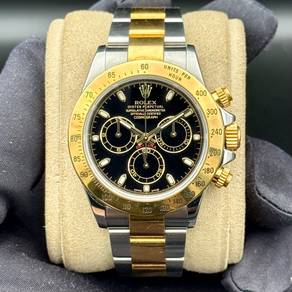 Rolex Daytona Half Gold Black Index 116523