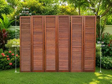 Solid Wood French Louver Doors