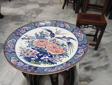 Antique Peonies & Birds Plate 16.5 Inches