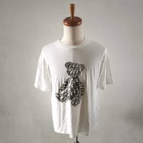 Christian Dior White T-Shirt with Monogram Teddy 
