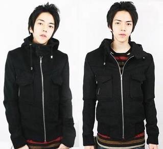 F0342B Ninja Hoodie Black Sweater Thick Jacket