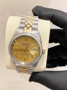 Rolex Datejust 36 Half 18k750 Yellow Gold Diamond