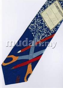 Composition Pencil Scissor Stationary Neck Tie