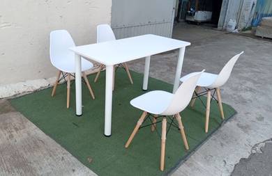 TM24W1 NEW * Meja Makan 120cm Dining Table Set 1+4