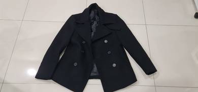 Man double-breasted pea coat