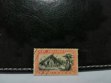 1940 New Zealand Stamp Maori Traditional House li