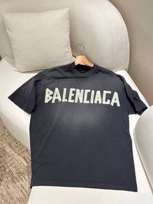 Balenciaga Tape Type Medium Fit T-Shirt In Black