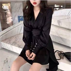 Quality black silk dress