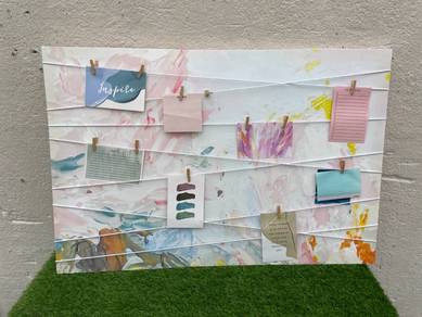 YE54AW Hiasan Seni Dinding Display Memo Board