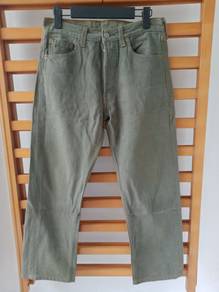 Vintage Levis 501 army green jeans make in USA LVC