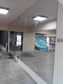 CERMIN DINDING TEMPAH l pasang wall mirror anda l
