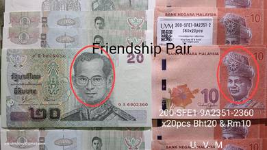 Thai Bht20 Malaysia Rm10 Pairs 200-SFE1-9A2351-236