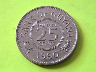 Guyana 25 Cents 1990 [Kod : A0682]