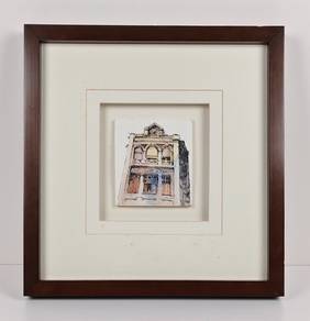 Framed Watercolor Art-Malaysia Heritage Facade