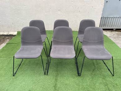 YE75J Kerusi Makan Set of 6 Dining Chair Metal Leg