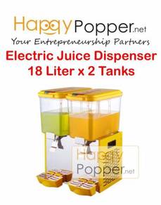 Juice Dispenser 18 Liter double 2 tank tanks bowls