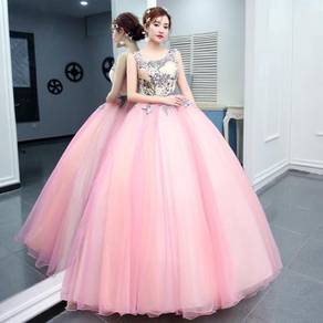 Pink blue cream prom wedding ball dress RB0812