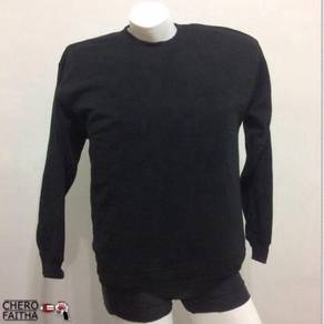 InAdvance plain black baju sweater pullover sweats