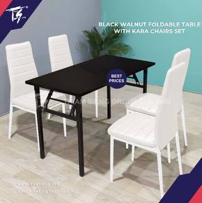 Foldable Dining Table W60xL120cm And Kara Chair