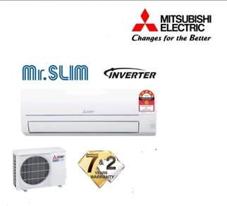 Mitsubish 1hp INVERTER air cond free install (NEW)