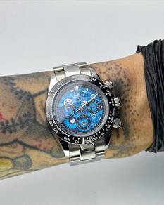 39.5mm Blue Murakami Daytona Quartz Chronograph