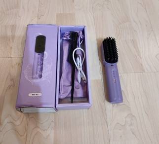 Wireless Mini Hair Straightening Comb - Purple