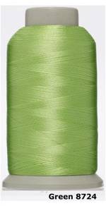 Green 8724 Embroidery Machine Thread Benang Sulam