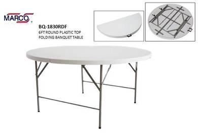 6FT Round Plastic Top Table
