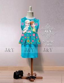 Frozen Anna Elsa 2pcs Peplum Mini Skirt set