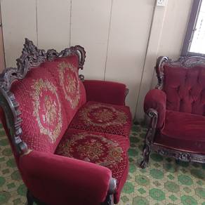 Vintage 3-2-2-1 Velvet Sofa Set / Sofa Baldu 