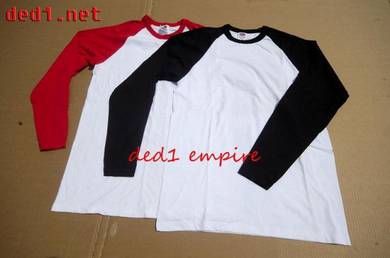 FRUIT OF THE LOOM - baju baseball lengan panjang