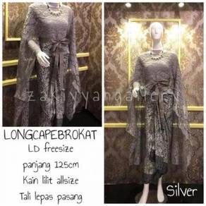 Cape lace batik pario grey red green blue pink