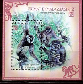Miniature Sheet RM3 Primates Series 2 Msia 2016