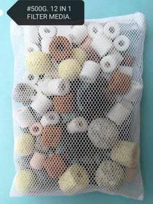 Aquarium 12in1 Filter Filtering Media 500gram Fish