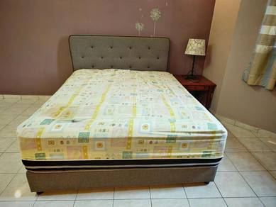 Queen Bed Frame + Mattress | Good Condition |