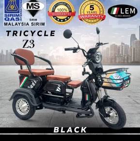 Tricycle Z3 Seat Adjustable di cod in perak