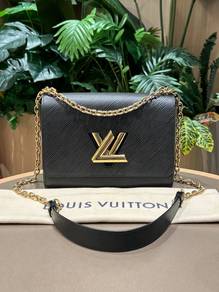 Louis Vuitton Twist MM In Black Epi Leather