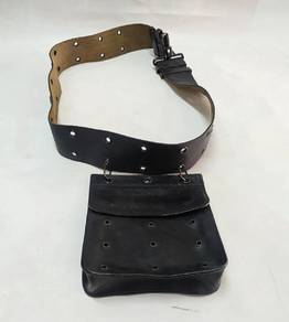Made in Italy Genuine Leather Belt Pouch Pockets