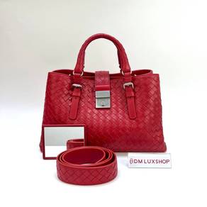99% New BV Red Roma Tote Bag