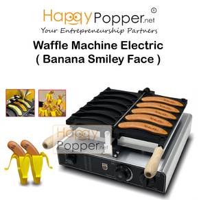 Waffle Machine Electric Banana shape Smiley Face
