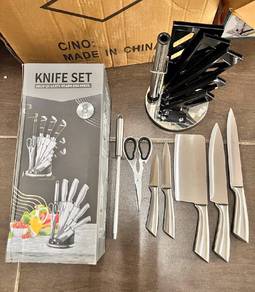 Stainless Steel Knife Set With Holder 