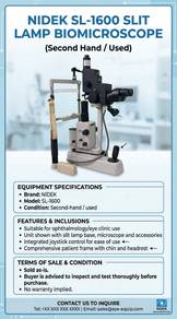 NIDEK SL-1600 Slit Lamp