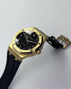 Custom Seiko Mod 41mm Black Gold Arabic AP