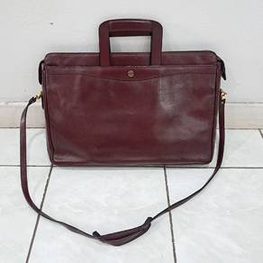Vintage GOLD PFEIL Sport Burgundy Leather Classic 