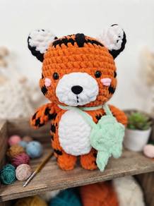 Chunky Tiger Handmade Crochet Doll Plushy