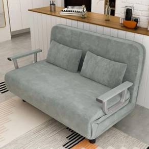 Grey sofa double seat seater bed mattress kelabu 1