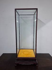 Chinese-Style Carved Hardwood Display Cabinet